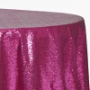 120" Round Sequin Tablecloth - Magenta