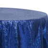 132" Round Sequin Tablecloth - Royal Blue