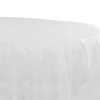 120" Round Sequin Tablecloth - White