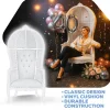 Royal Throne Chair- White Vinyl/ White Frame