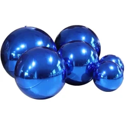 Royal Blue Giant Inflatable Mirror Ball Sphere – Maxorb™ Reflective Ceiling Event Decor – Commercial Installation Sizes