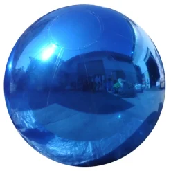 Royal Blue Giant Inflatable Mirror Ball Sphere – Maxorb™ Reflective Ceiling Event Decor – Commercial Installation Sizes