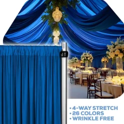 Royal Blue 4-Way Stretch Spandex Drape Panel - Choose your Size