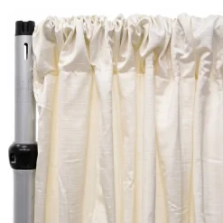 Royal Slub Drape Panel - 100% Polyester - Pearl