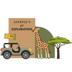 Safari Birthday Foam Core Backdrop Kit by PopScene™