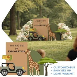 Safari Birthday Foam Core Backdrop Kit by PopScene™