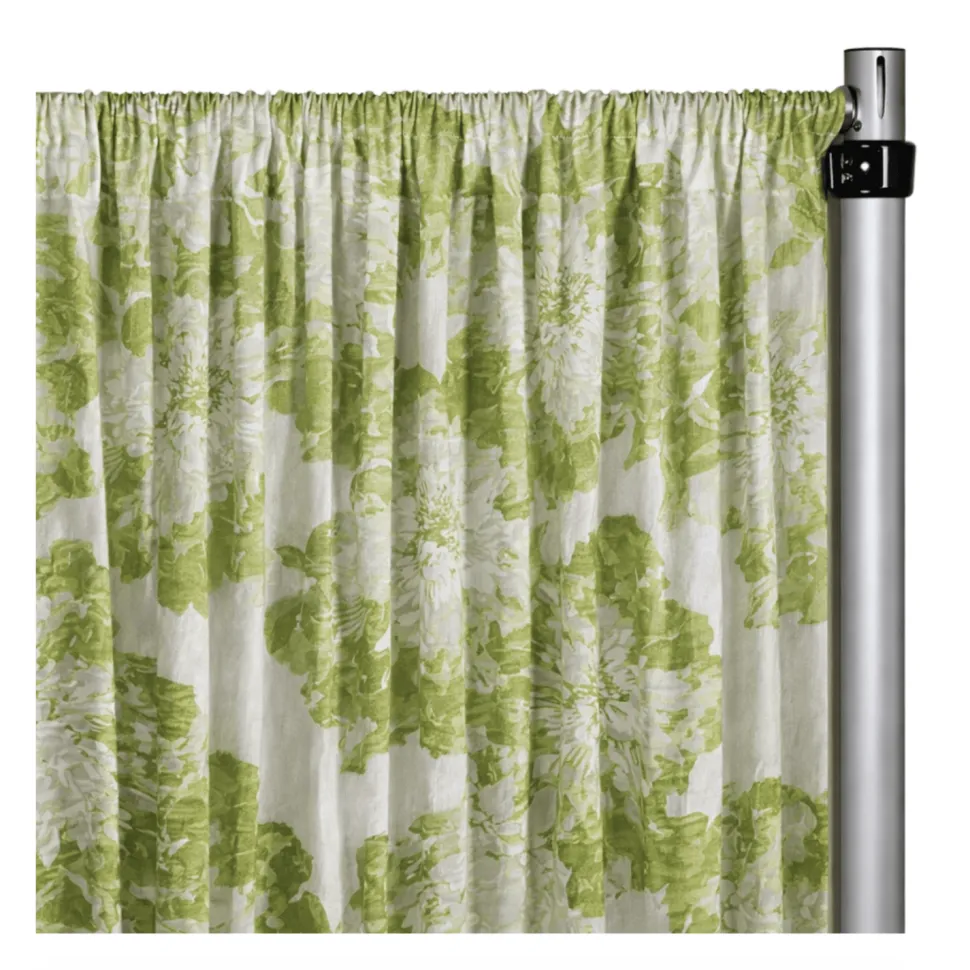 Sage Botanica Curtain Panel w/ 4" Rod Pocket - 112" Wide - Many Size Options