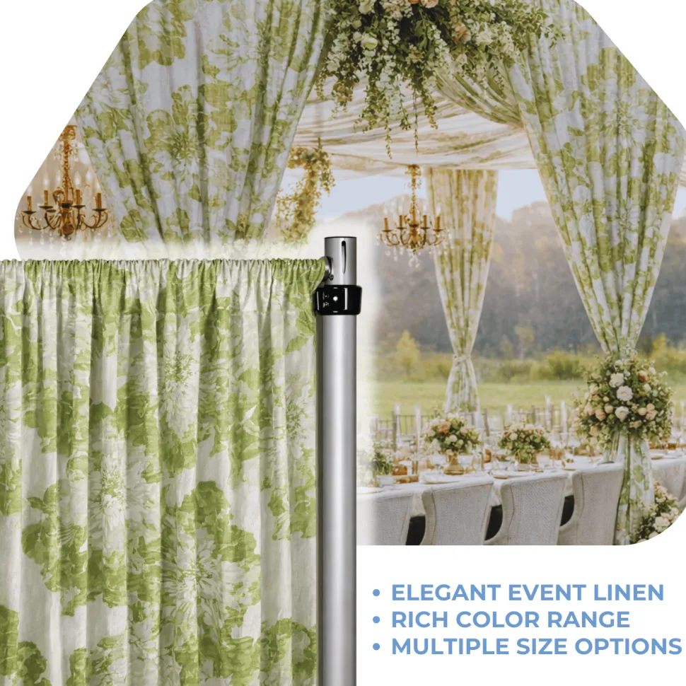 Sage Botanica Curtain Panel w/ 4" Rod Pocket - 112" Wide - Many Size Options