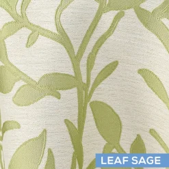 Sage Elf Leaf Curtain Panel w/ 4" Rod Pocket - 113" Wide - Many Size Options