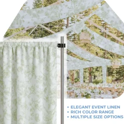 Sage Flores Curtain Panel w/ 4" Rod Pocket - 110" Wide - Many Size Options