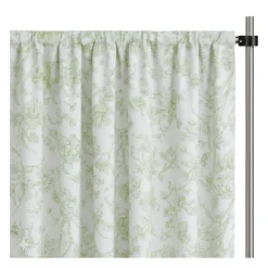 Sage Flores Curtain Panel w/ 4