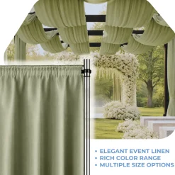 Sage La Petite France Curtain Panel w/ 4" Rod Pocket - 118" Wide - Many Size Options