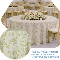 Sage Portofino Jacquard Tablecloth - Multiple Size Options