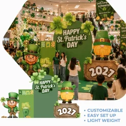Saint Patrick's Day 2 Foam Core Birthday Backdrop Kit by PopScene™