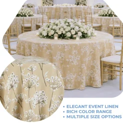 Sand Lindos Jacquard Tablecloth - Multiple Size Options