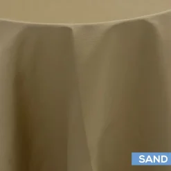 Sand - Royal Slub Designer Tablecloth - Many Size Options