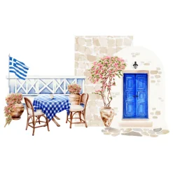 Santorini Dream Foam Core Backdrop Kit by PopScene™