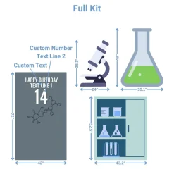 Science Lab Foam Core Birthday Backdrop Kit by PopScene™
