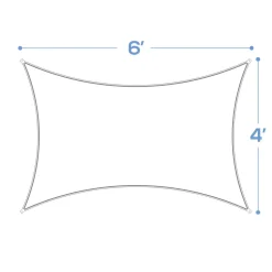 Scrim FX 4 Point Rectangle Spandex Sail - 4' x 6'