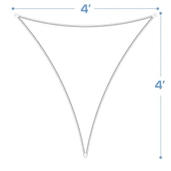 Scrim FX 3 Point Triangular Spandex Sail - 4' x 4'