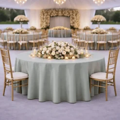 Seafoam La Petite France Jacquard Tablecloth - Multiple Size Options