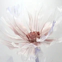 Set of 3 Stands with Silk Gauze Flowers - Choice of Colors!