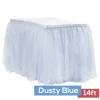 Sheer Tulle Tutu Table Skirt - 14ft long - Dusty Blue