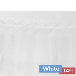 Sheer Tulle Tutu Table Skirt - 14ft long - White
