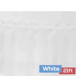 Sheer Tulle Tutu Table Skirt - 21ft long - White