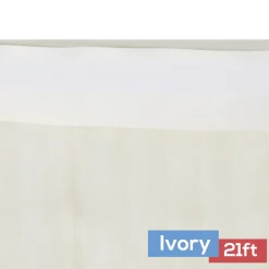 Sheer Tulle Tutu Table Skirt - 21ft long - Ivory