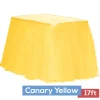 Sheer Tulle Tutu Table Skirt - 17ft long - Canary Yellow