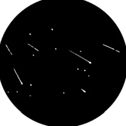 Shooting Stars - Stock Gobo for Gobo Light Projectors - Choose your size!