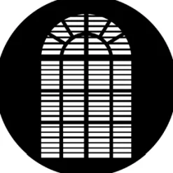 Shuttered Arch - Stock Gobo for Gobo Light Projectors - Choose your size!