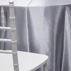 SILVER - Deco Satin Tablecloth by Eastern Mills - Size Options