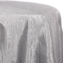 Silver - *FR* Crushed Tergalet Tablecloth by Eastern Mills - Many Size Options