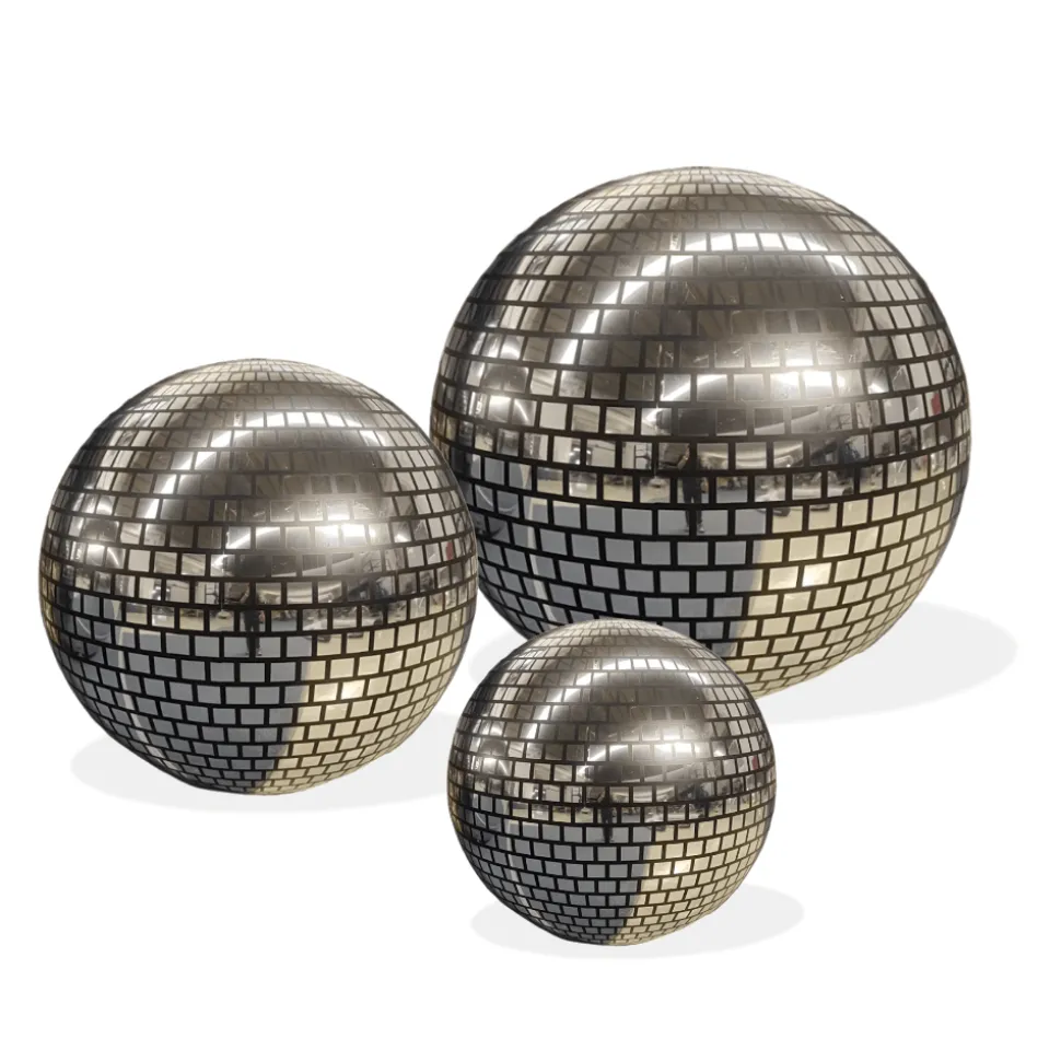 Silver Giant Inflatable Disco Ball Sphere – Maxorb™ Reflective Ceiling Event Decor – Commercial Installation Sizes