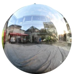 Silver Giant Inflatable Mirror Ball Sphere – Maxorb™ Reflective Ceiling Event Decor – Commercial Installation Sizes
