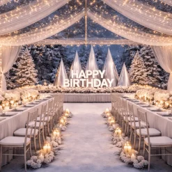Silver Giant Inflatable Modern Tree – Maxorb™ Reflective Event Display Decor – Commercial Installation Sizes