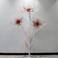 Single Stand with 3 Silk Gauze Wedding Flowers - Choice of Colors!