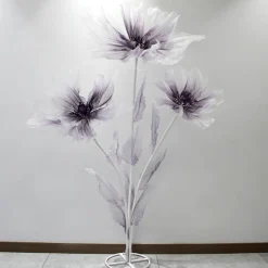 Single Stand with 3 Silk Gauze Wedding Flowers - Choice of Colors!