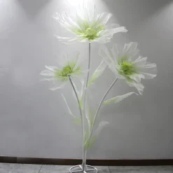 Single Stand with 3 Silk Gauze Wedding Flowers - Choice of Colors!