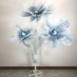 Single Stand with 3 Silk Gauze Wedding Flowers - Choice of Colors!