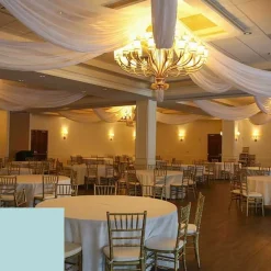 Single Piece - Angel Blue Sheer Prefabricated Ceiling Drape Panel - Choose Length and Drop!