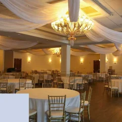 Single Piece - Baby Blue Sheer Prefabricated Ceiling Drape Panel - Choose Length and Drop!