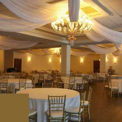 Single Piece - Copper Crushed Taffeta Prefabricated Ceiling Drape Panel - Choose Length and Drop!