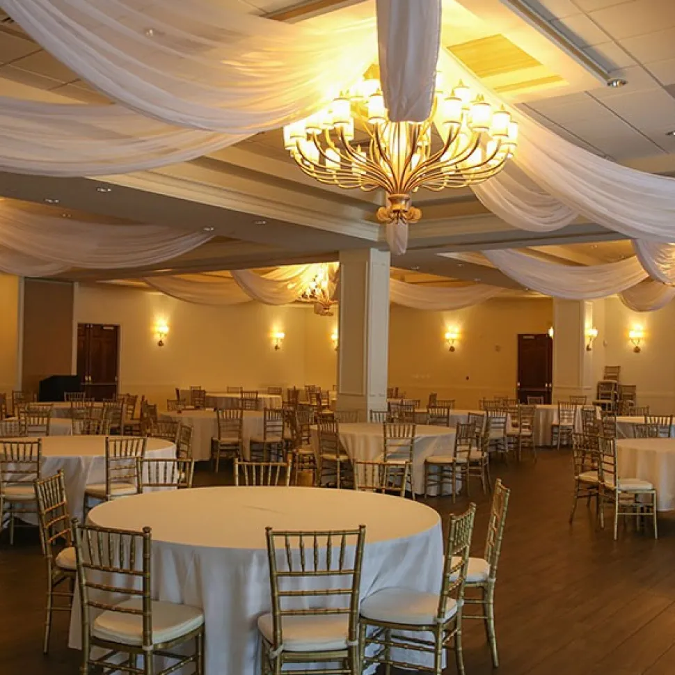 Single Piece -Dark Blush Sheer Prefabricated Ceiling Drape Panel - Choose Length and Drop!
