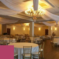 Single Piece - Fuchsia Taffeta Prefabricated Ceiling Drape Panel - Choose Length and Drop!