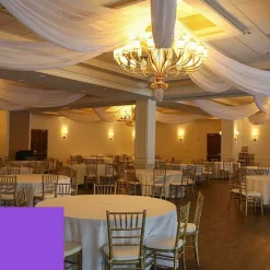 Single Piece - Lavender Sheer Prefabricated Ceiling Drape Panel - Choose Length and Drop!