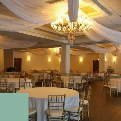 Single Piece - Seafoam Green Sheer Prefabricated Ceiling Drape Panel - Choose Length and Drop!