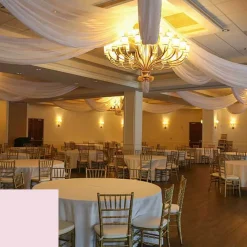 Single Piece - Soft Pink/Blush Sheer Prefabricated Ceiling Drape Panel - Choose Length and Drop!